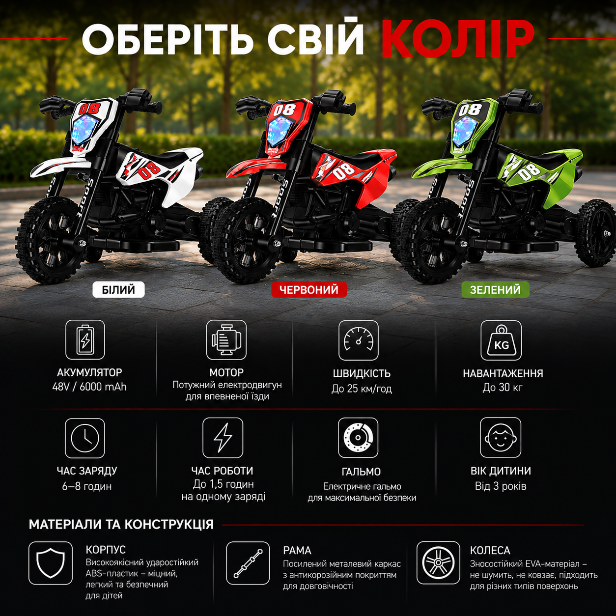 Кольори мотоцикла
